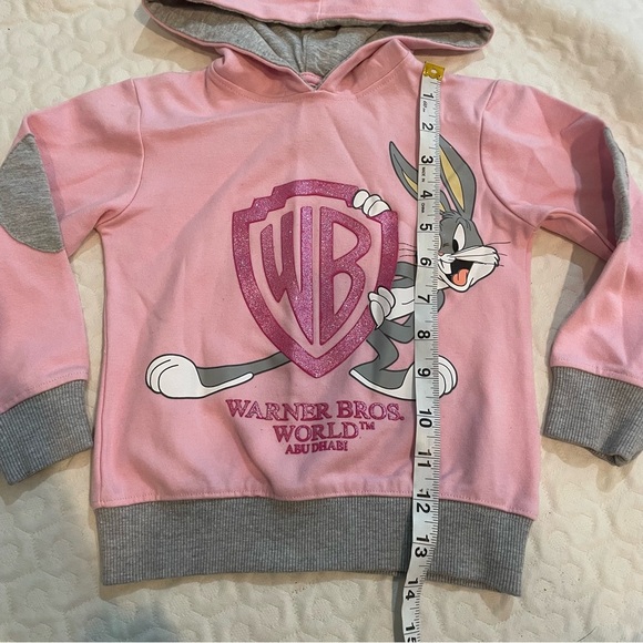 Warner Bros. World Abu Dubai Kids Girl’s Pink Hoodie with Bugs Bunny 2T 3T - Picture 5 of 7